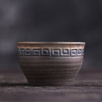 Ceramic Kung Fu Tea Cup Japanese Stoneware Tea Cup Handmade Retro Ceramic Tea Cup Tea Bowl Master Cup Single Cup - Walfos® Kitchenware