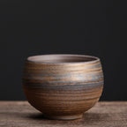 Ceramic Kung Fu Tea Cup Japanese Stoneware Tea Cup Handmade Retro Ceramic Tea Cup Tea Bowl Master Cup Single Cup - Walfos® Kitchenware