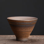 Ceramic Kung Fu Tea Cup Japanese Stoneware Tea Cup Handmade Retro Ceramic Tea Cup Tea Bowl Master Cup Single Cup - Walfos® Kitchenware
