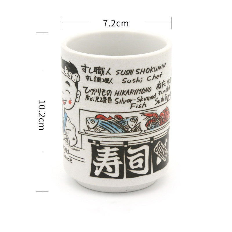 Ceramic Mug Imported From Japan Japanese Style Home Office Tea Cup Single Cup Sushi Cup Soup Bowl - Walfos® Kitchenware