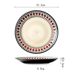 Ceramic Plate Flat Plate Creative Dish Plate Japanese Vintage Tableware - Walfos® Kitchenware