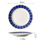 Ceramic Plate Flat Plate Creative Dish Plate Japanese Vintage Tableware - Walfos® Kitchenware