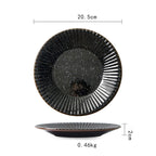 Ceramic Plate Flat Plate Creative Dish Plate Japanese Vintage Tableware - Walfos® Kitchenware
