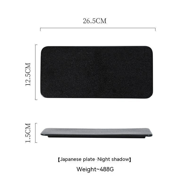 Ceramic Rectangular Plate Dish Japanese Sushi Barbecue Plate Restaurant - Walfos® Kitchenware