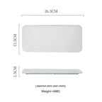 Ceramic Rectangular Plate Dish Japanese Sushi Barbecue Plate Restaurant - Walfos® Kitchenware