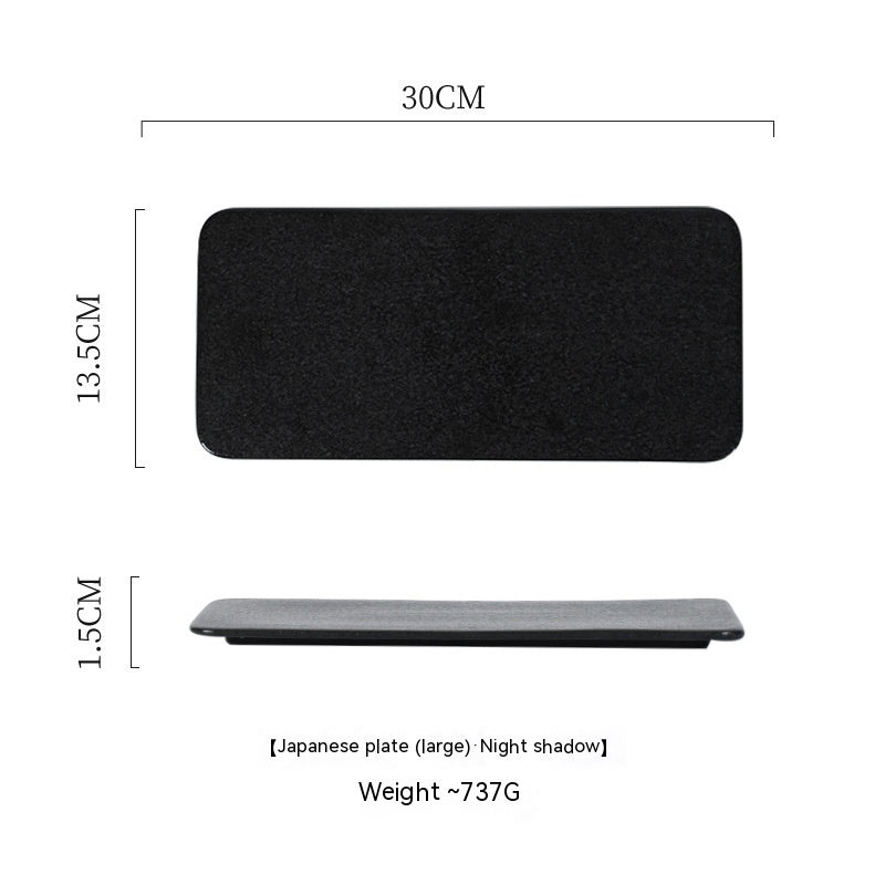 Ceramic Rectangular Plate Dish Japanese Sushi Barbecue Plate Restaurant - Walfos® Kitchenware
