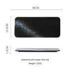 Ceramic Rectangular Plate Dish Japanese Sushi Barbecue Plate Restaurant - Walfos® Kitchenware