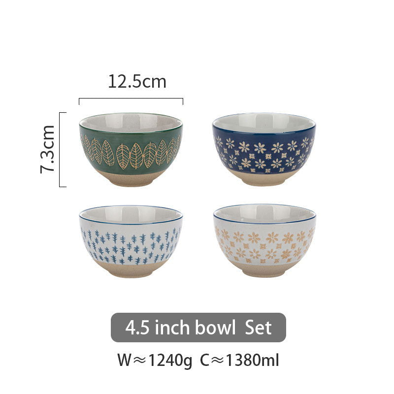 Ceramic Rice Bowl Eating Japanese Retro - Walfos® Kitchenware