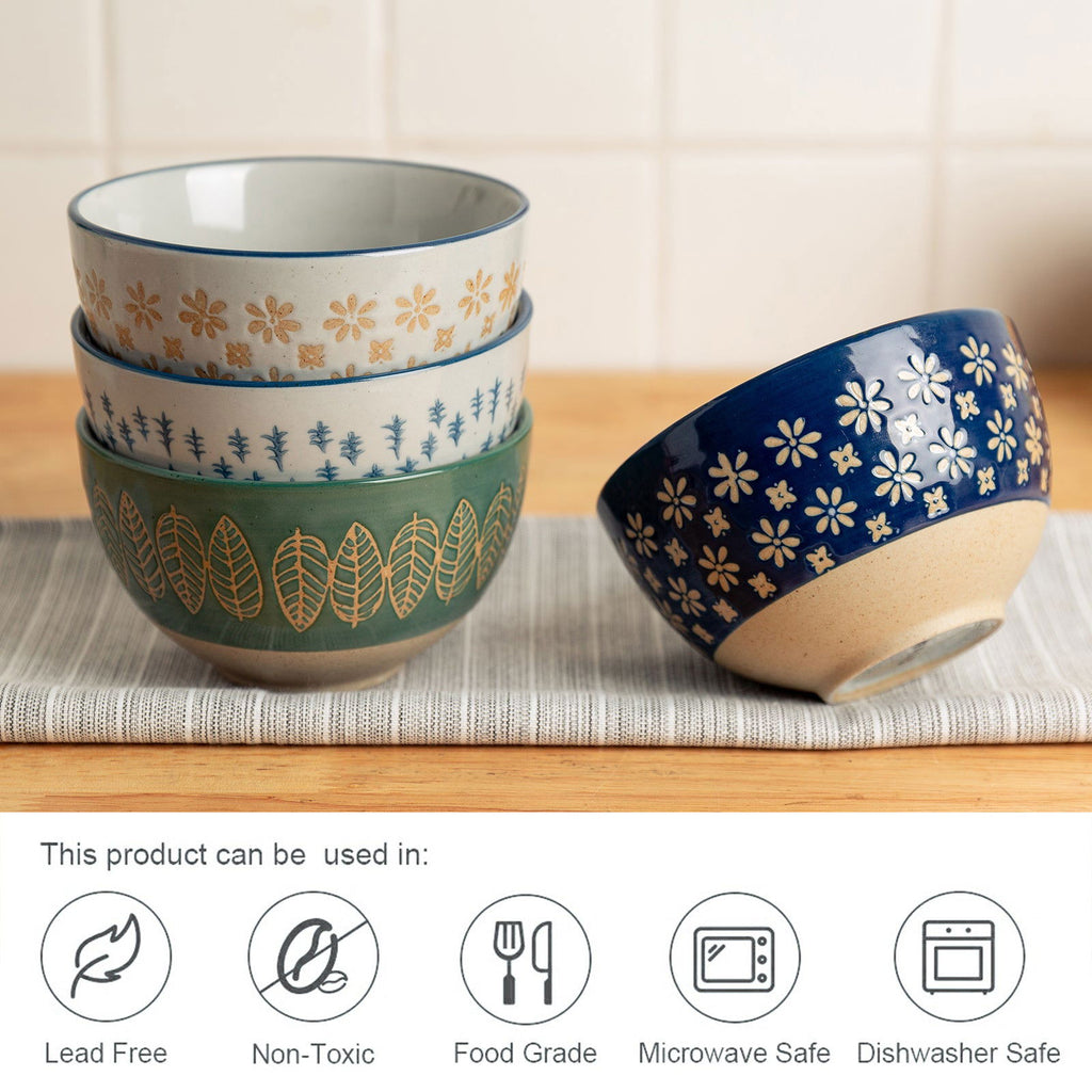 Ceramic Rice Bowl Eating Japanese Retro - Walfos® Kitchenware