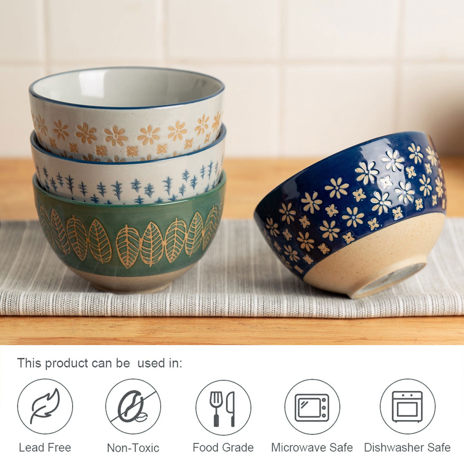 Ceramic Rice Bowl Eating Japanese Retro - Walfos® Kitchenware