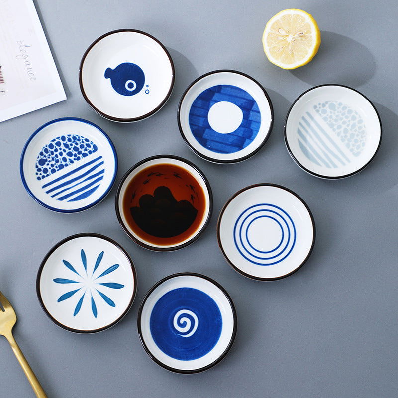 Ceramic Small Dish, Creative Seasoning Dish, Vinegar Dish, Soy Sauce Dish, Household Flavor Dish, Dipping Sauce Small Dish - Walfos® Kitchenware