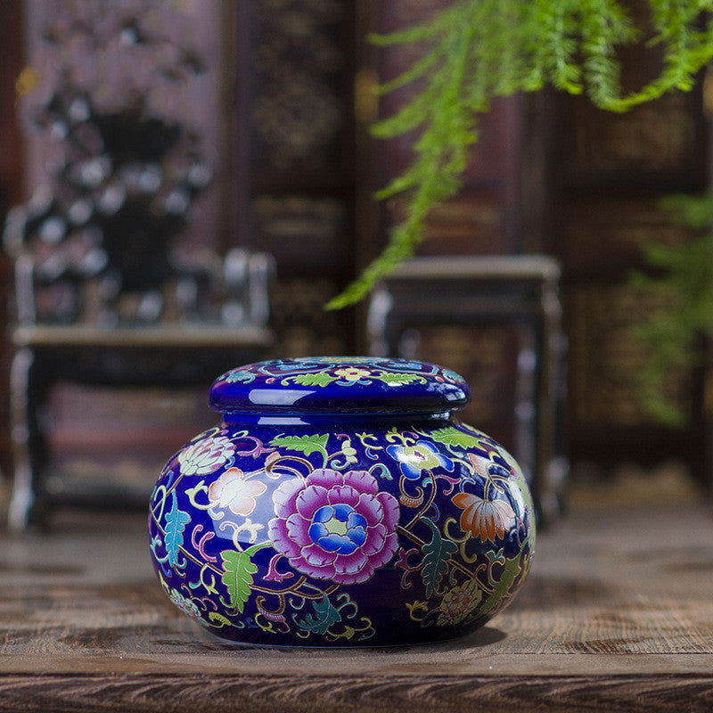 Ceramic Tea Caddy Small Mini Enamel Tea Pot - Walfos® Kitchenware