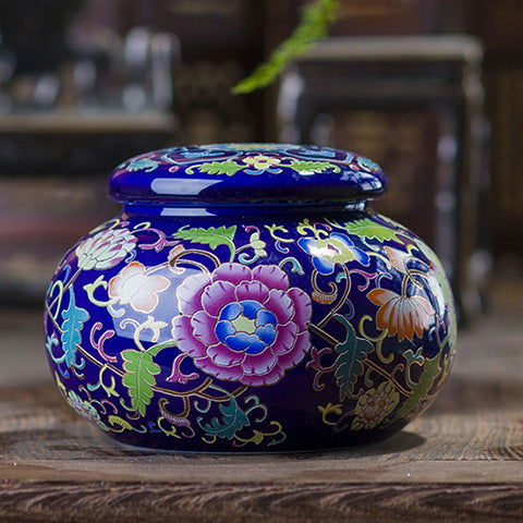 Ceramic Tea Caddy Small Mini Enamel Tea Pot - Walfos® Kitchenware