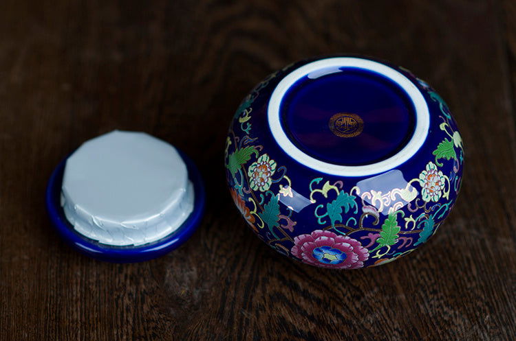 Ceramic Tea Caddy Small Mini Enamel Tea Pot - Walfos® Kitchenware