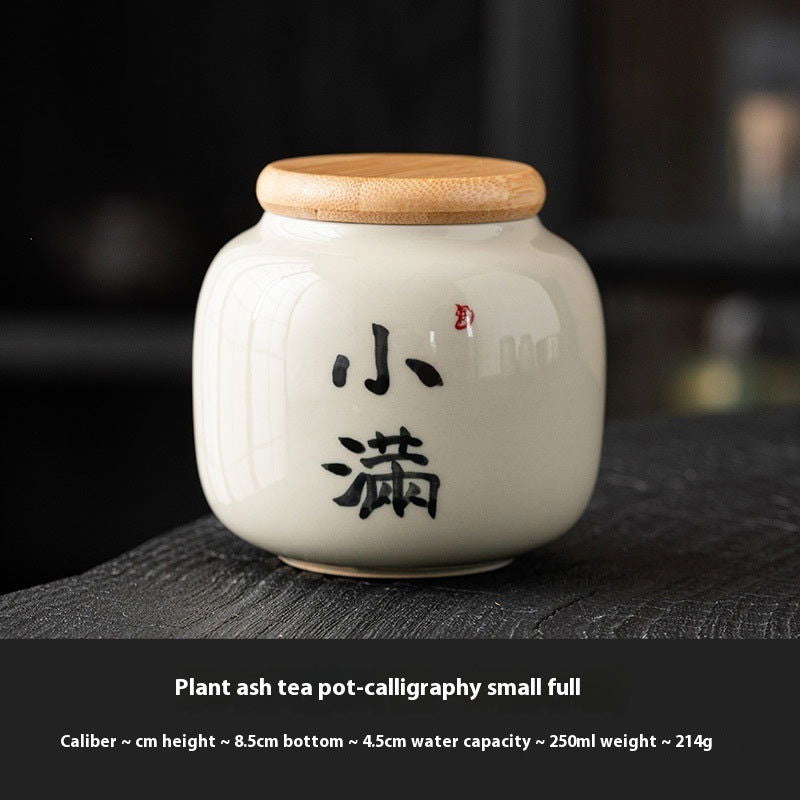 Chinese Calligraphy Tea Pot Ceramic Mini - Walfos® Kitchenware