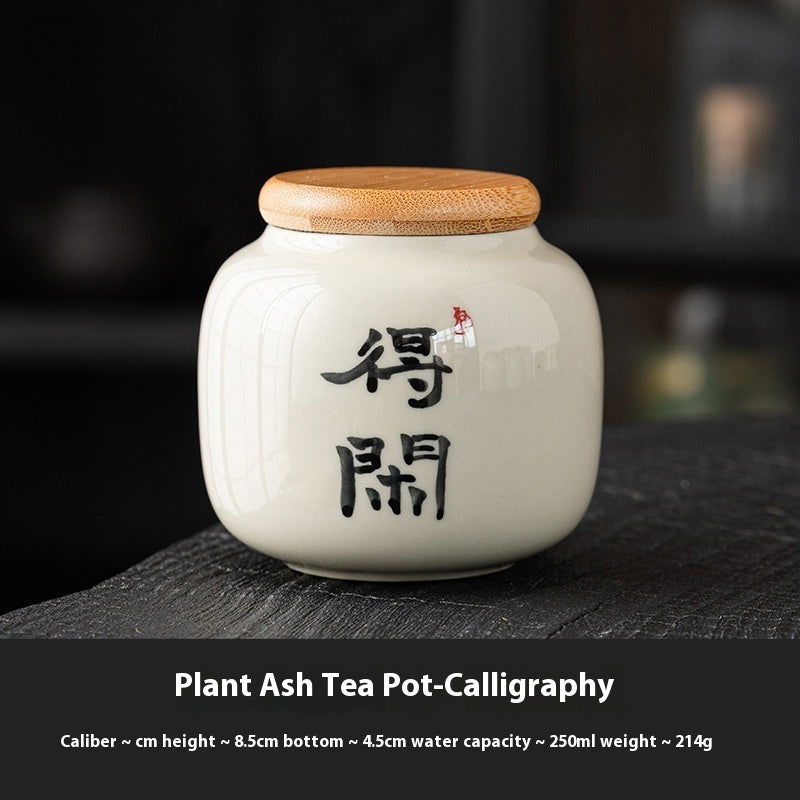 Chinese Calligraphy Tea Pot Ceramic Mini - Walfos® Kitchenware