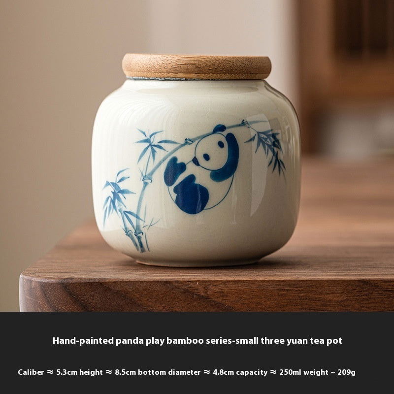Chinese Calligraphy Tea Pot Ceramic Mini - Walfos® Kitchenware