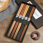 Chopsticks Household Wooden Chopsticks Gift Box Set - Walfos® Kitchenware