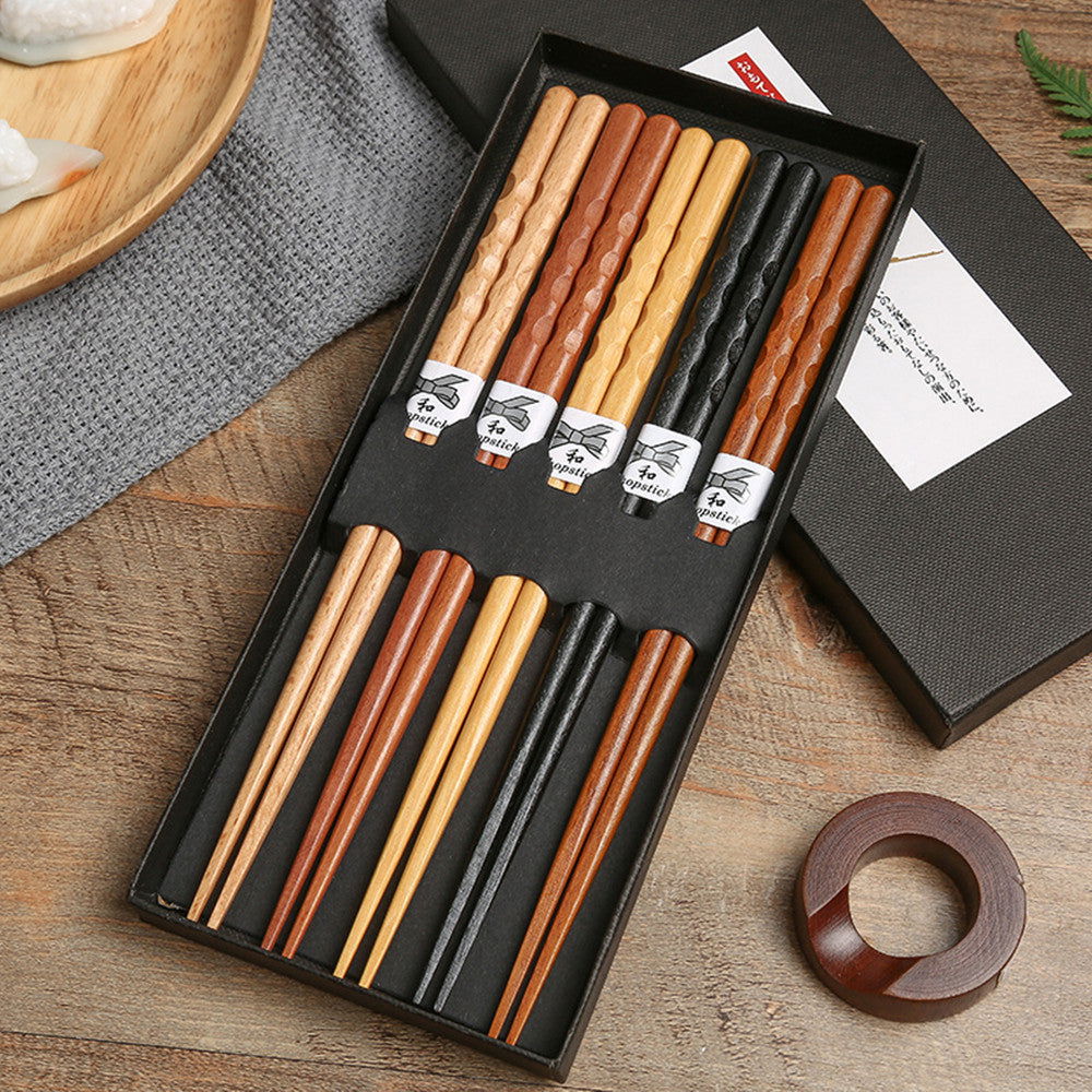 Chopsticks Household Wooden Chopsticks Gift Box Set - Walfos® Kitchenware
