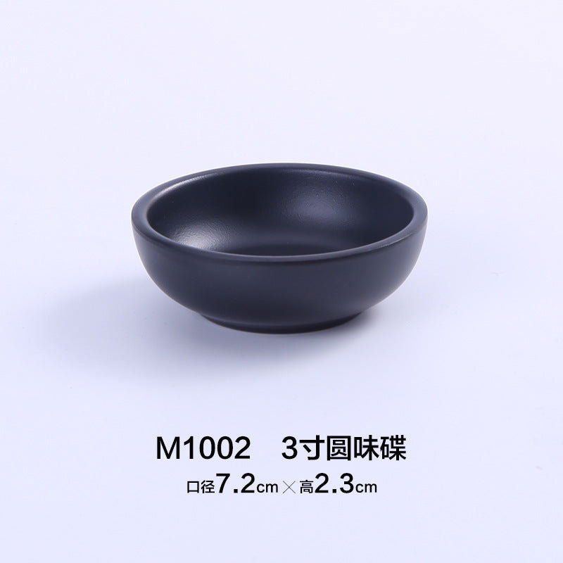 Commercial Melamine Black Sauce Dish - Walfos® Kitchenware