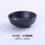 Commercial Melamine Black Sauce Dish - Walfos® Kitchenware