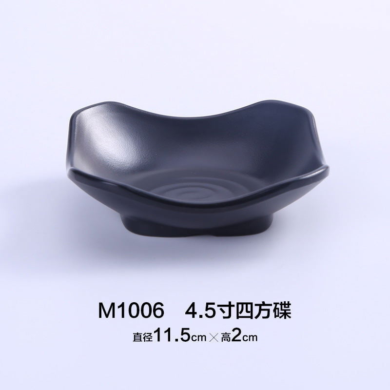 Commercial Melamine Black Sauce Dish - Walfos® Kitchenware