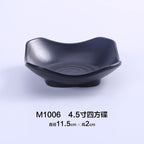 Commercial Melamine Black Sauce Dish - Walfos® Kitchenware