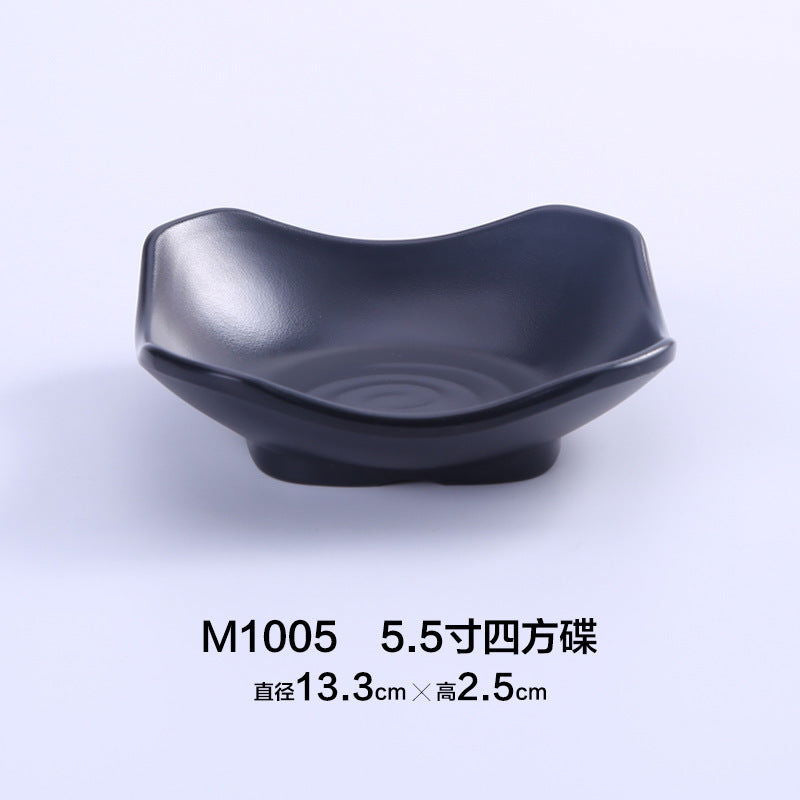 Commercial Melamine Black Sauce Dish - Walfos® Kitchenware