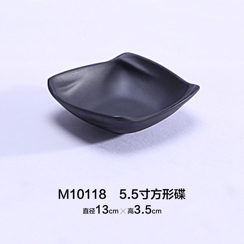 Commercial Melamine Black Sauce Dish - Walfos® Kitchenware