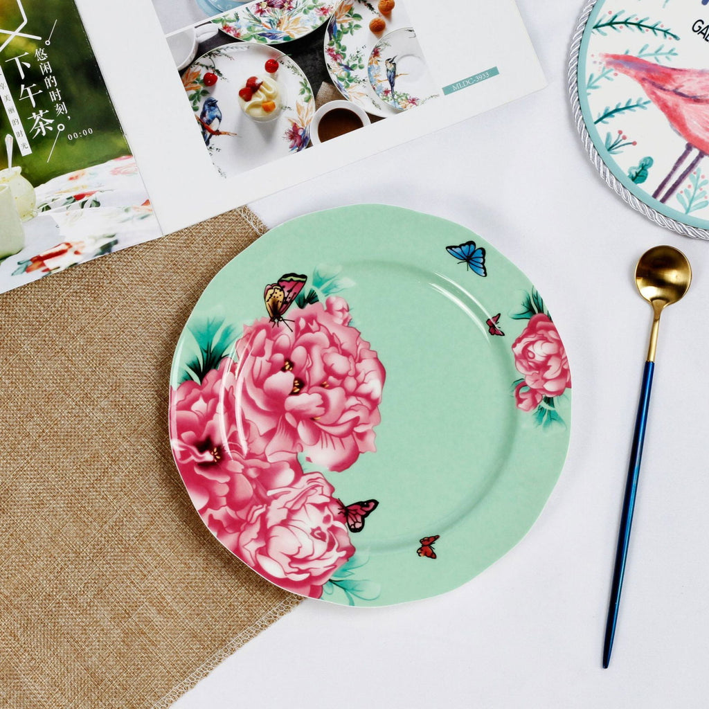 Creative Bone China Plate Household Ceramic Flat Plate - Walfos® Kitchenware