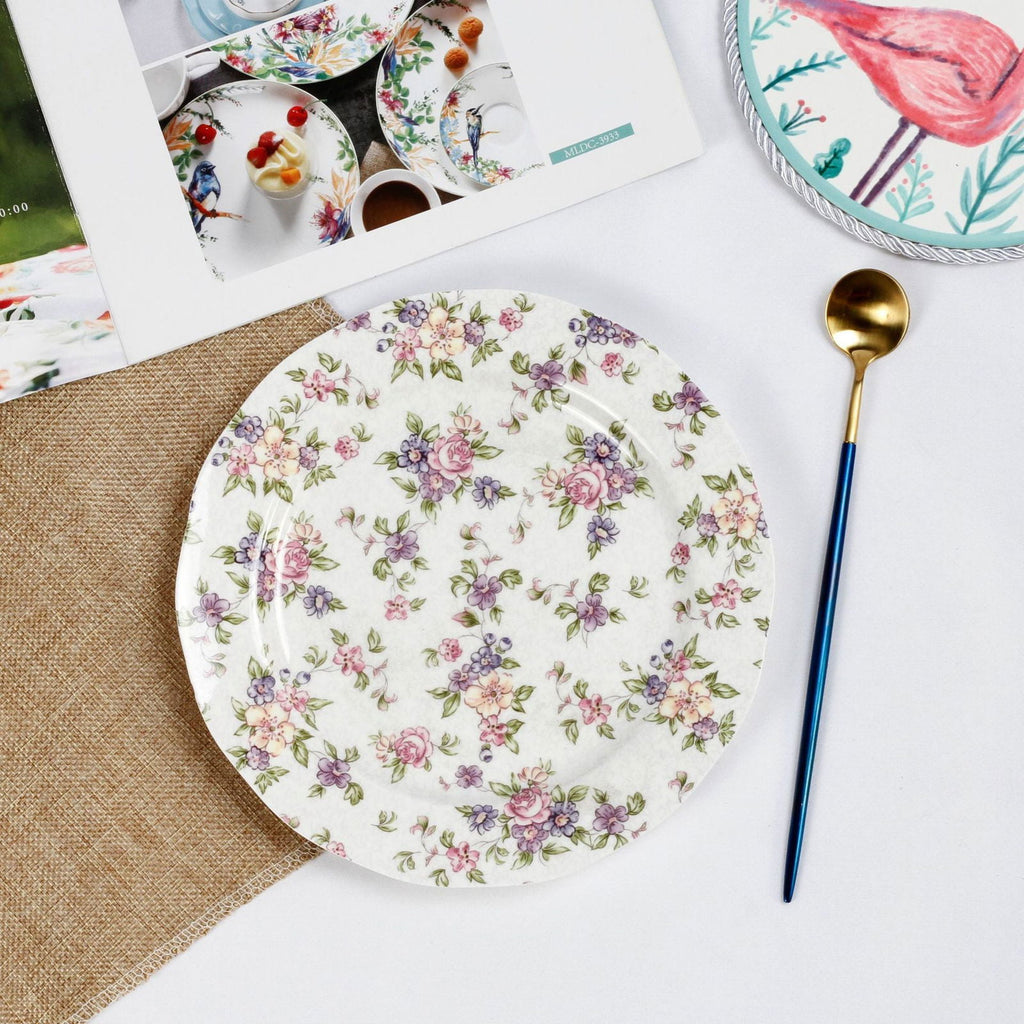 Creative Bone China Plate Household Ceramic Flat Plate - Walfos® Kitchenware