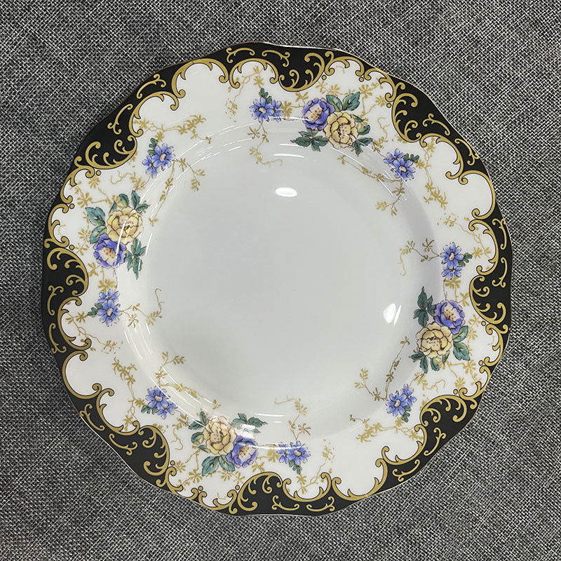 Creative Bone China Plate Household Ceramic Flat Plate - Walfos® Kitchenware