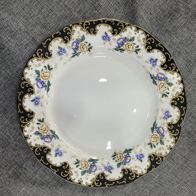Creative Bone China Plate Household Ceramic Flat Plate - Walfos® Kitchenware