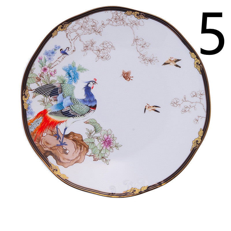 Creative Dishes And Dishes Set Household Chinese Bone China Tableware Set - Walfos® Kitchenware