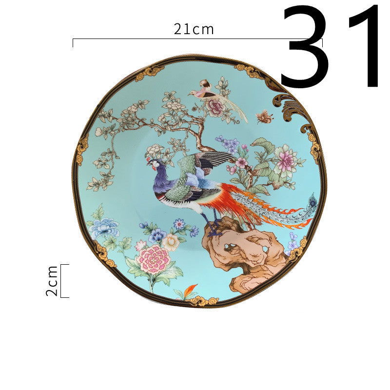 Creative Dishes And Dishes Set Household Chinese Bone China Tableware Set - Walfos® Kitchenware