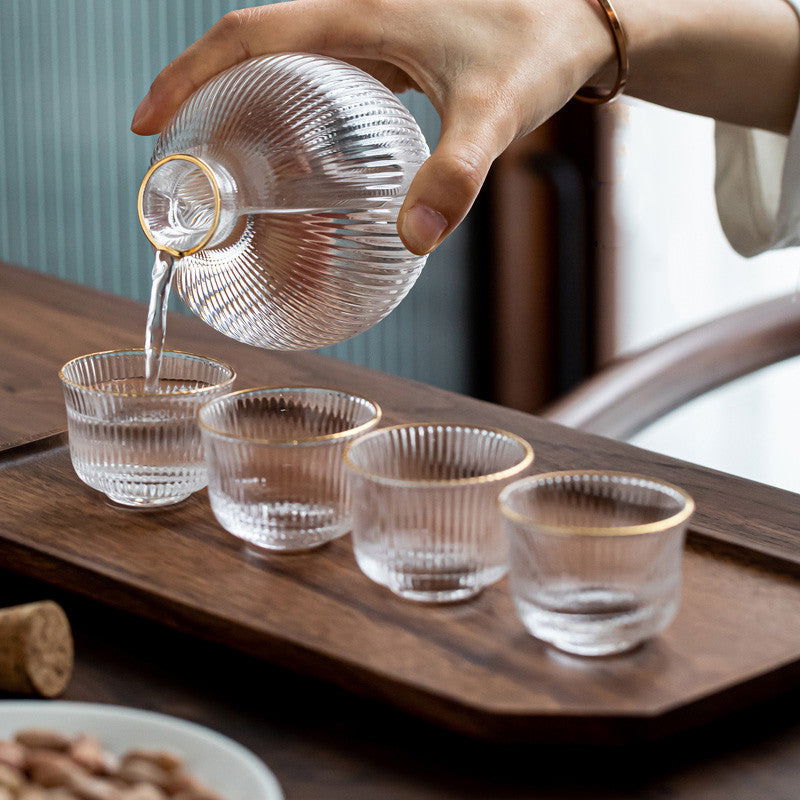 Creative Glass Vertical Grain Sake Wine Set - Walfos® Kitchenware