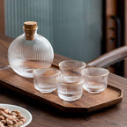 Creative Glass Vertical Grain Sake Wine Set - Walfos® Kitchenware