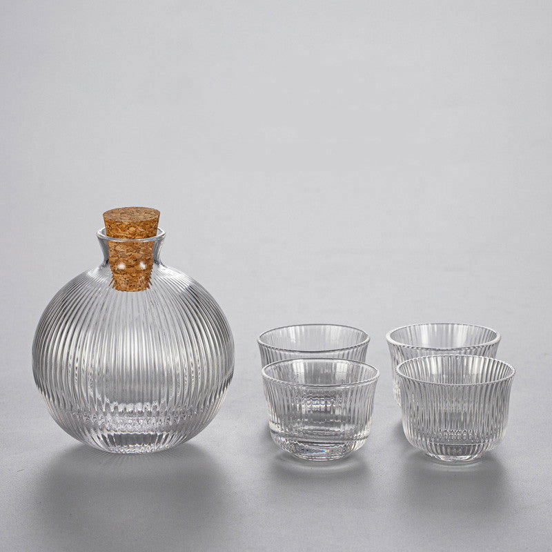 Creative Glass Vertical Grain Sake Wine Set - Walfos® Kitchenware