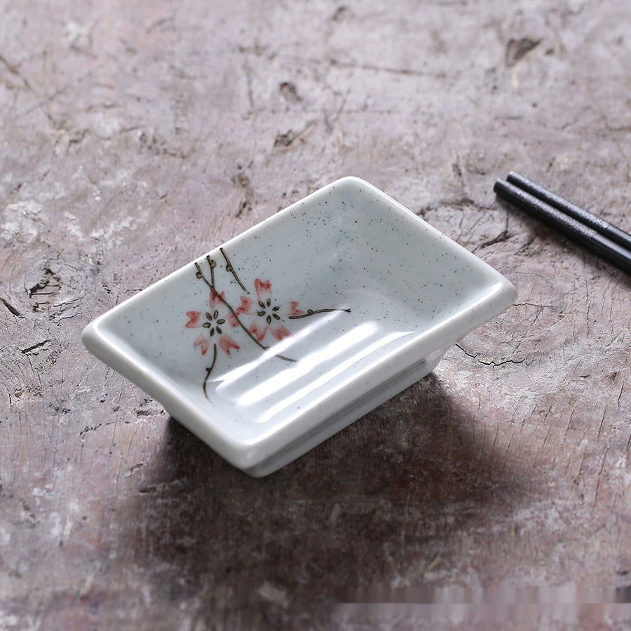 Creative Japanese Rectangular Kitchen Ceramic Sauce Dish - Walfos® Kitchenware