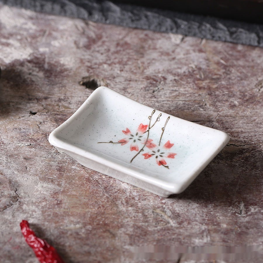 Creative Japanese Rectangular Kitchen Ceramic Sauce Dish - Walfos® Kitchenware