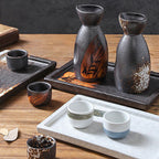 Creative Japanese Style Ceramic Wine Pot Tray Set - Walfos® Kitchenware