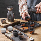 Creative Japanese Style Ceramic Wine Pot Tray Set - Walfos® Kitchenware