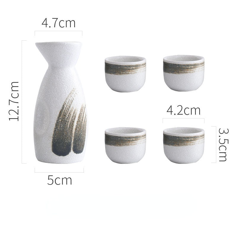 Creative Japanese Style Ceramic Wine Pot Tray Set - Walfos® Kitchenware