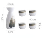 Creative Japanese Style Ceramic Wine Pot Tray Set - Walfos® Kitchenware