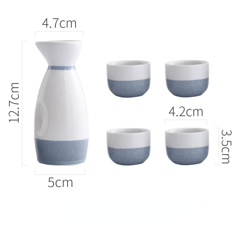 Creative Japanese Style Ceramic Wine Pot Tray Set - Walfos® Kitchenware
