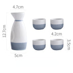 Creative Japanese Style Ceramic Wine Pot Tray Set - Walfos® Kitchenware