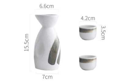 Creative Japanese Style Ceramic Wine Pot Tray Set - Walfos® Kitchenware