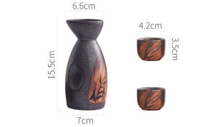 Creative Japanese Style Ceramic Wine Pot Tray Set - Walfos® Kitchenware