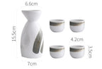 Creative Japanese Style Ceramic Wine Pot Tray Set - Walfos® Kitchenware