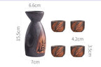 Creative Japanese Style Ceramic Wine Pot Tray Set - Walfos® Kitchenware
